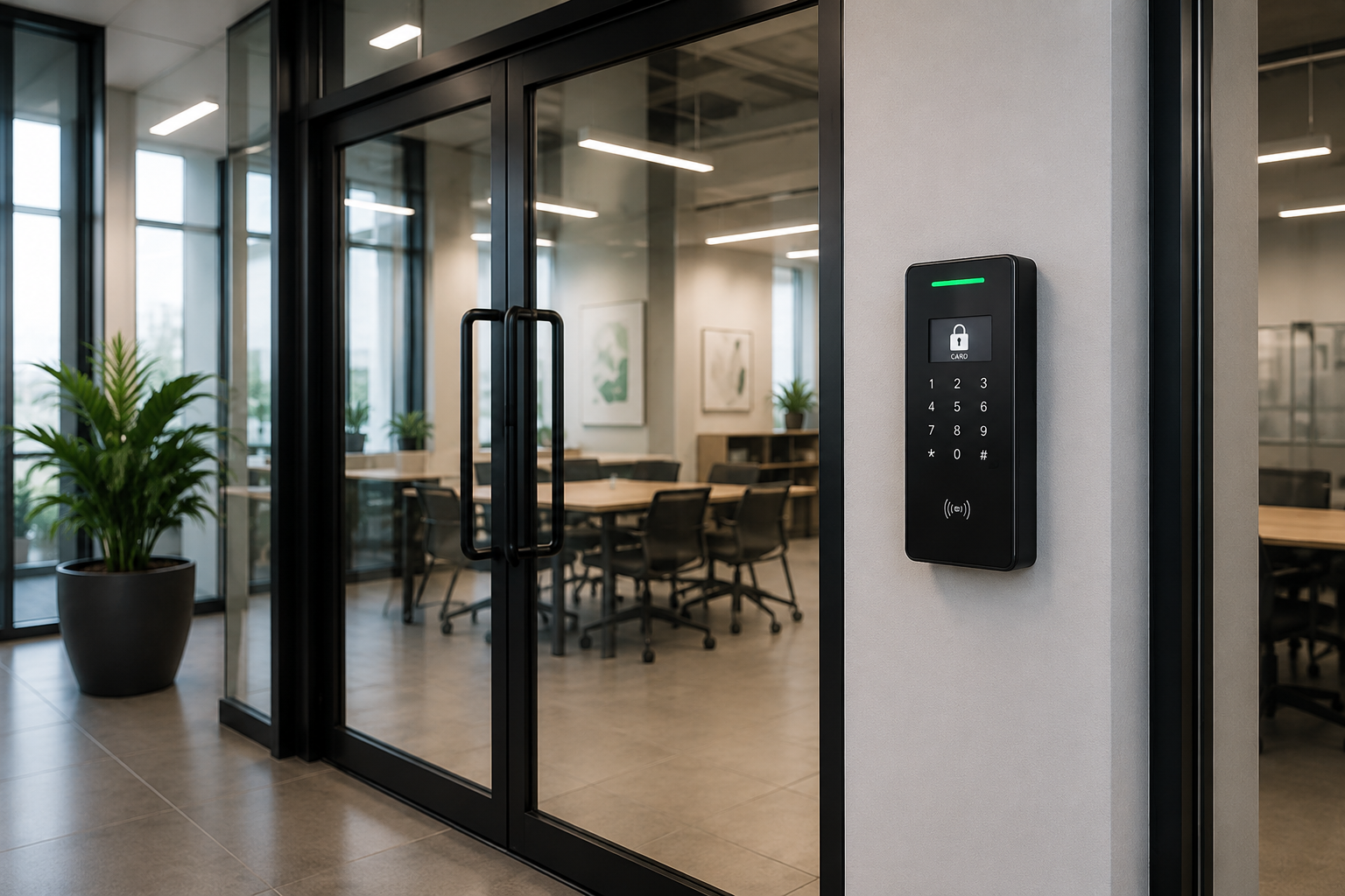 Access control system installed at commercial premises