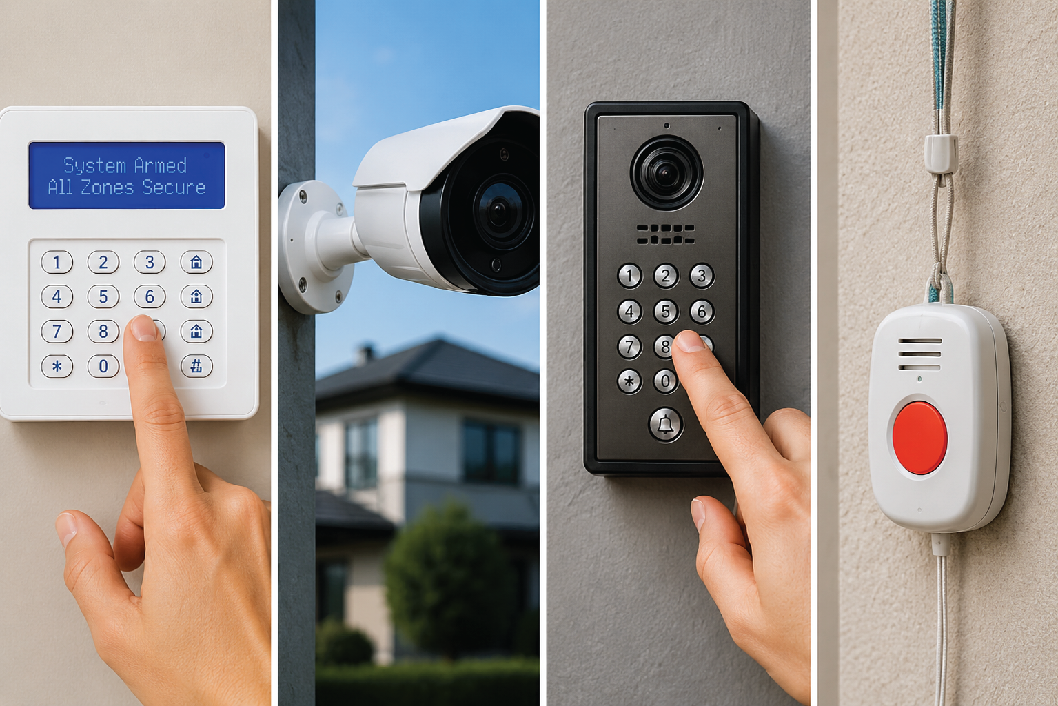 Security systems collage